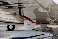 Lower wing surface of the Piper PA28