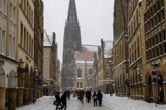 Münster's main street during 2020 Winter